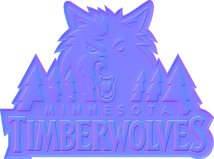 Minnesota Timberwolves Colorful Embossed Logo vinyl decal